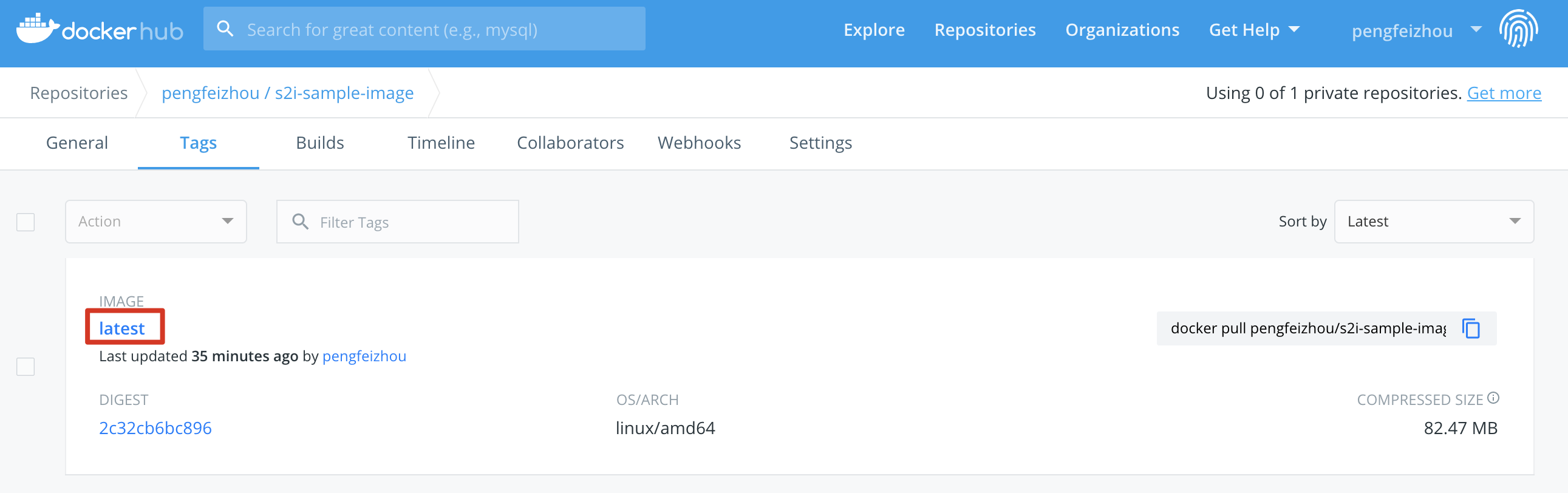 Image in DockerHub